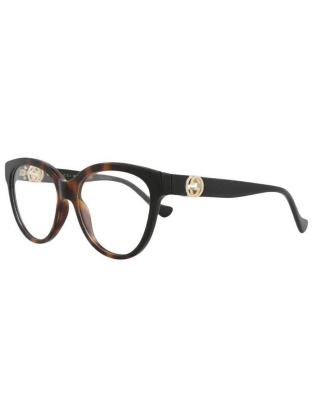 New Gucci Womens Square/Rectangle Havana Black Transparent Fashion Designer Eyeg